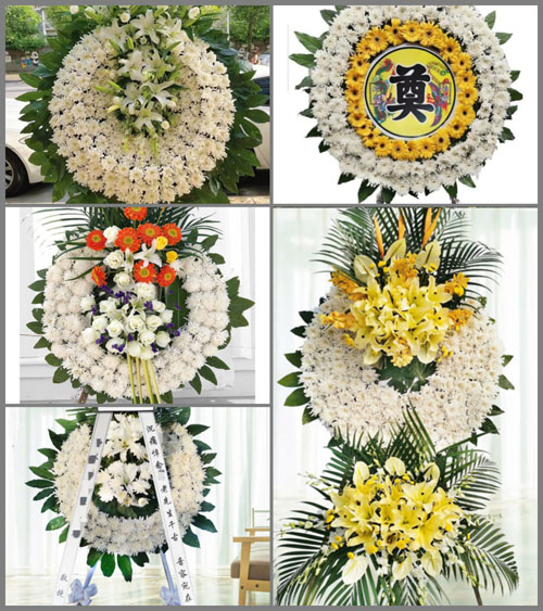 上海崇明区庙镇周河村花圈速递